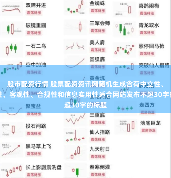 股市配资行情 股票配资资讯网随机生成含有中立性、权威性、客观性、合规性和信息实用性适合网站发布不超30字的标题